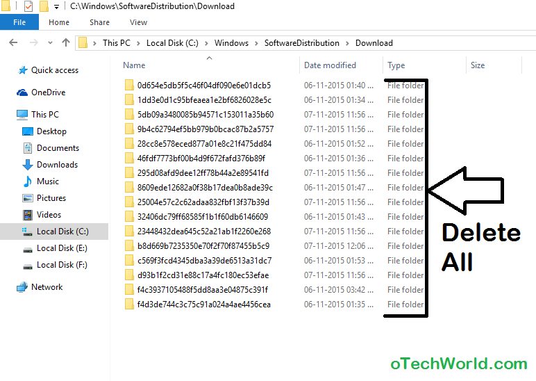delete all data softwaredistribution Solve Windows 10 Updates Stuck Problem