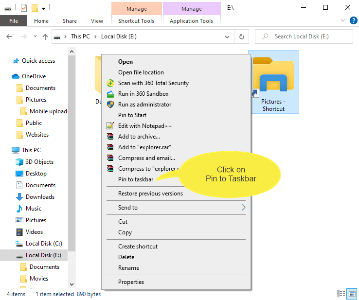 How To Pin Folder To Taskbar In Windows 10 Otechworld