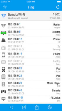 Fing app for IOS