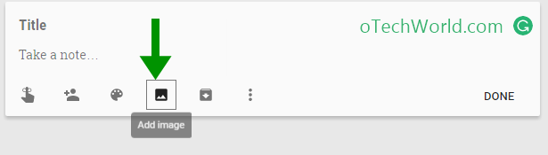 create note in google keep and add image