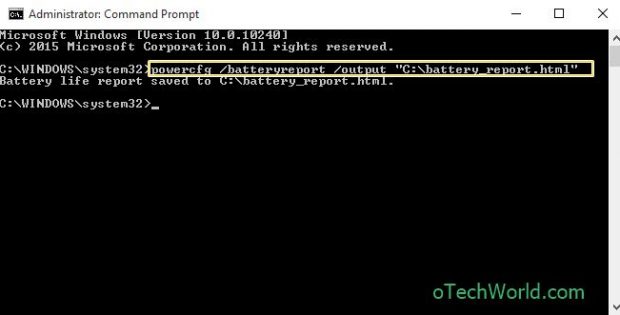 How To Create Battery Report In Windows 10 - oTechWorld