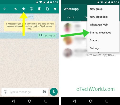 star messages in whatsapp