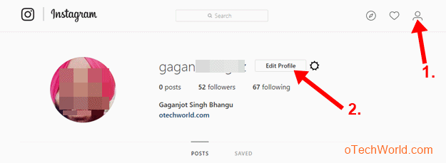 edit instagram profile