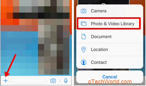 open Photo & Video Library from whatsapp