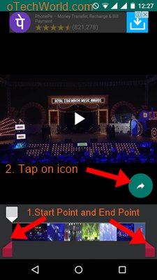 select video start points and endpoint
