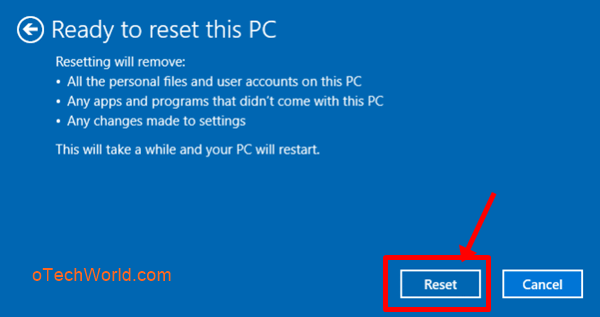 How To Factory Reset Windows 10 PC/Laptop - OTechWorld