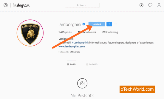 How To Unblock Someone On Instagram - oTechWorld