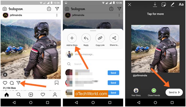How to share a Instagram Posts From Feed To Story