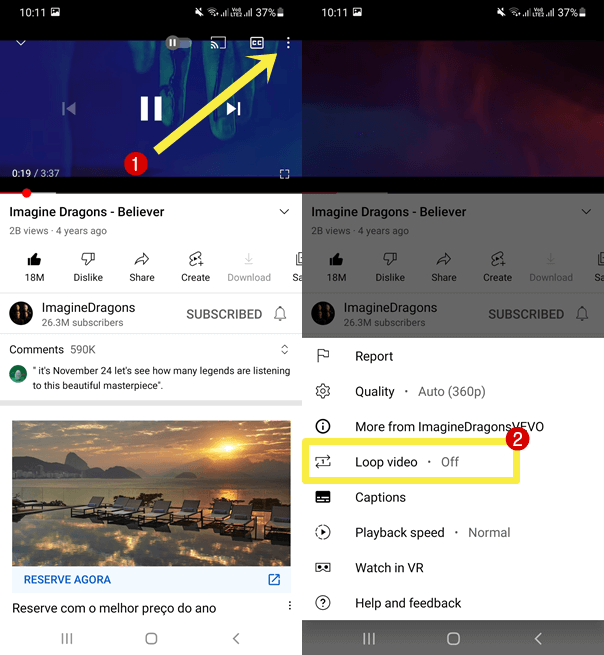 Listen On Repeat Chrome Extension to Loop  Videos