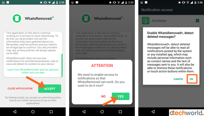 Enable WhatsRemoved+