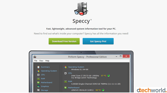 speccy pc monitor tool