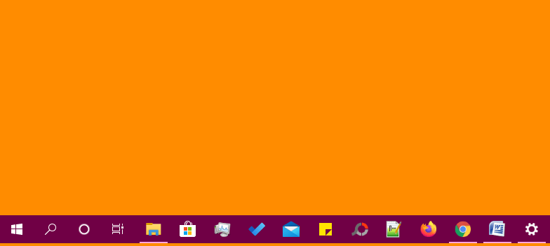 Change Taskbar Color in Windows 10