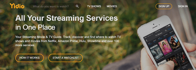 Yidio Streaming service