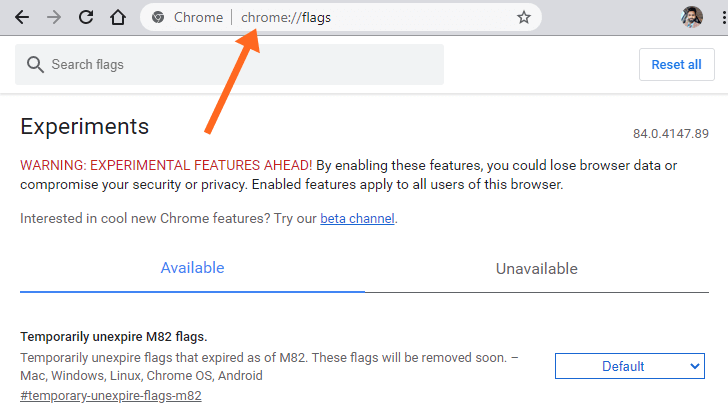 Settings flags. Chrome://Flags.