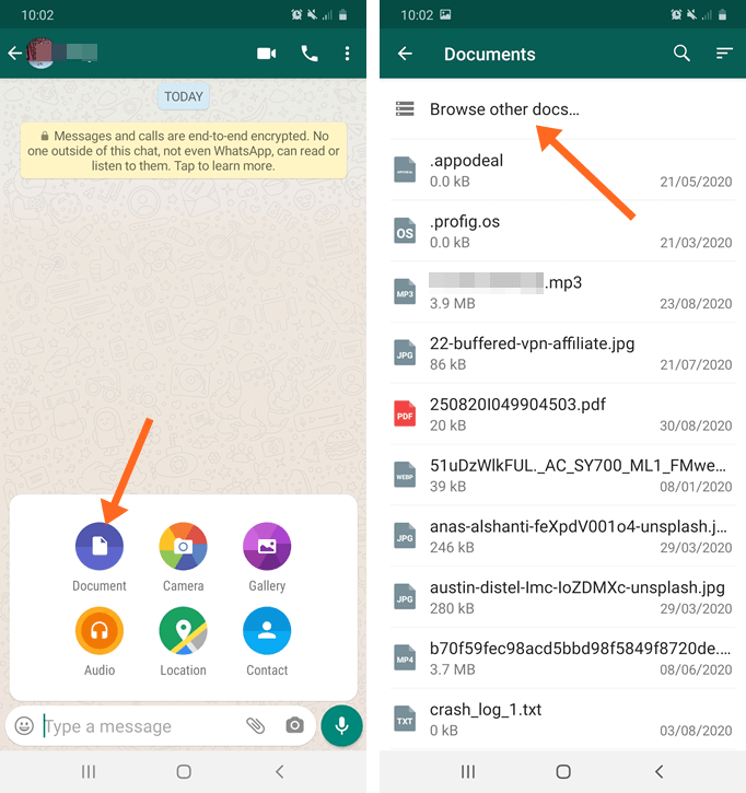 where does whatsapp web download documents