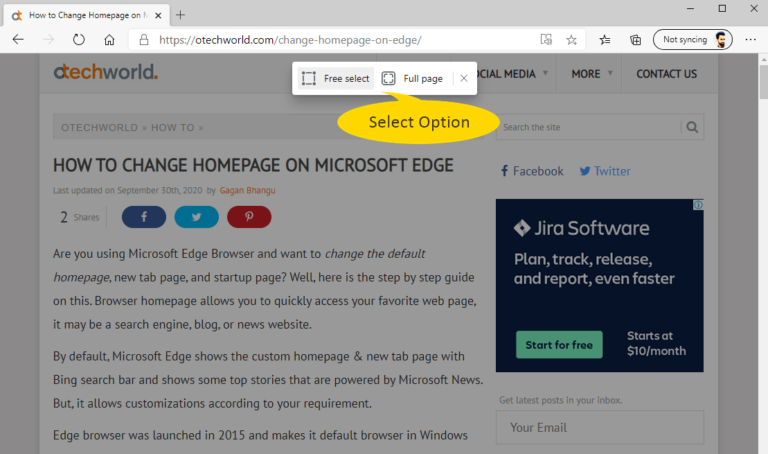 How to Make a Web Note in Microsoft Edge - oTechWorld