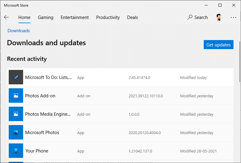 Update Photos app