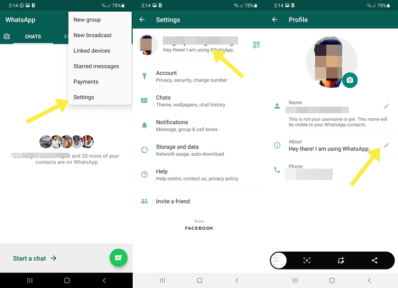 How to Change Font Style in WhatsApp About - oTechWorld