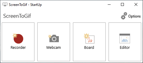 Click on Recorder from ScreenToGif on Windows