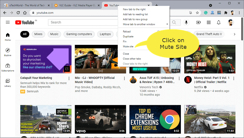 How to Mute Tabs in Google Chrome - oTechWorld