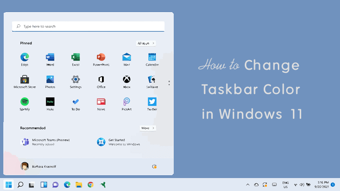 How to Change Taskbar Color in Windows 11 - oTechWorld