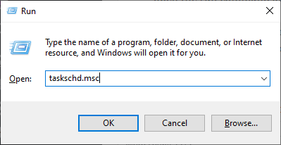Open Task scheduler on Windows 11 10 uisng run command