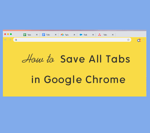 Save Bookmark All Open Tabs in Chrome