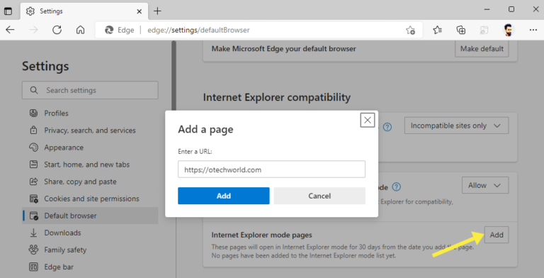 How to Enable and Use Internet Explorer Mode in Edge - oTechWorld