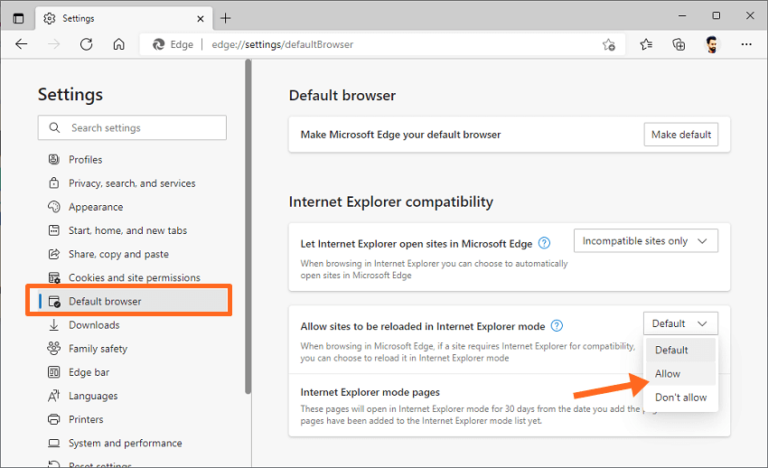 How to Enable and Use Internet Explorer Mode in Edge - oTechWorld