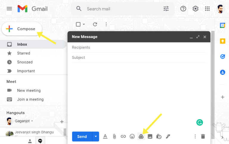 how to send whole folder in gmail