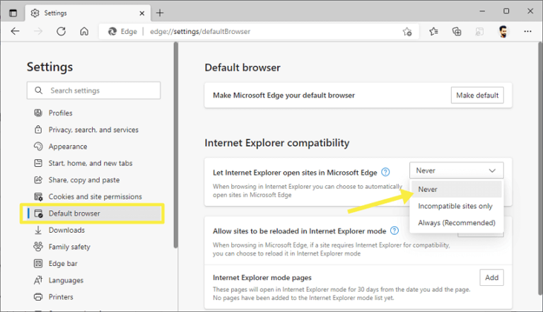 How To Stop Internet Explorer From Opening Edge - OTechWorld