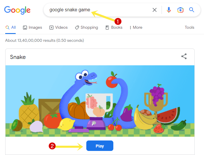 How to Enable Google Snake Game Dark Mode