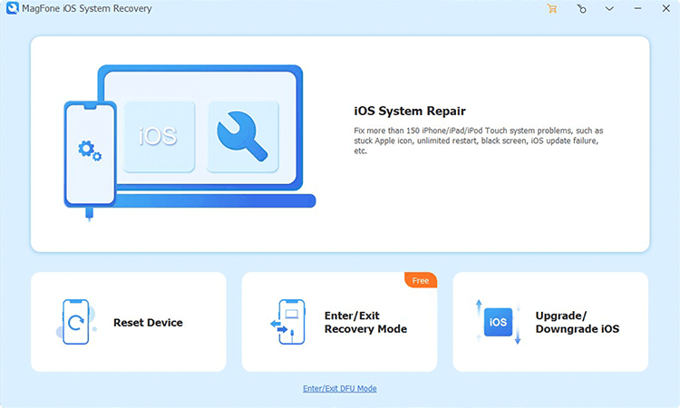 Magfone iOS System Recovery main interface