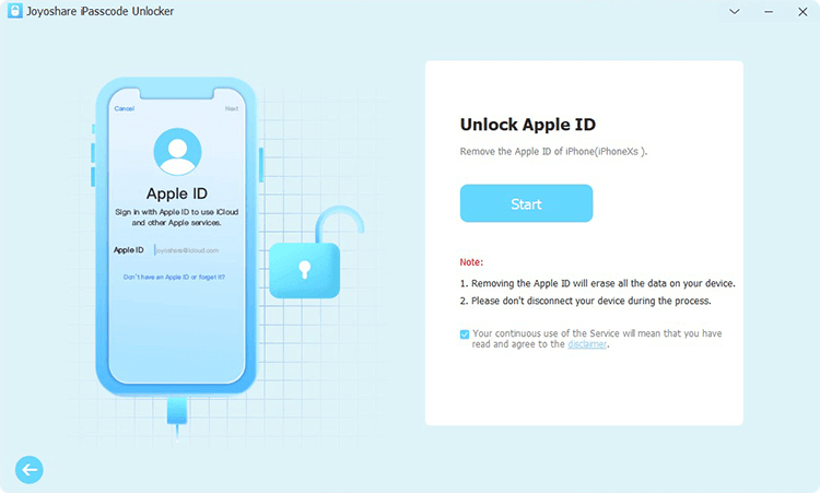 Unlock Apple ID Joyoshare iPasscode unlocker