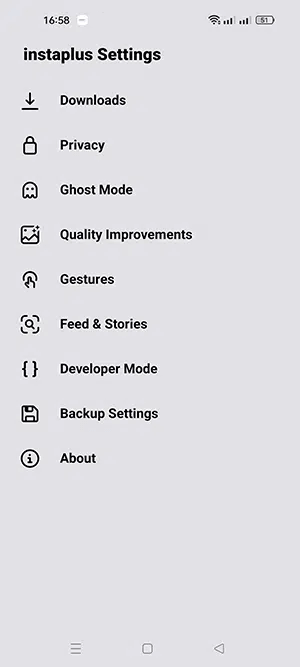 InstaPlus Features and Settings