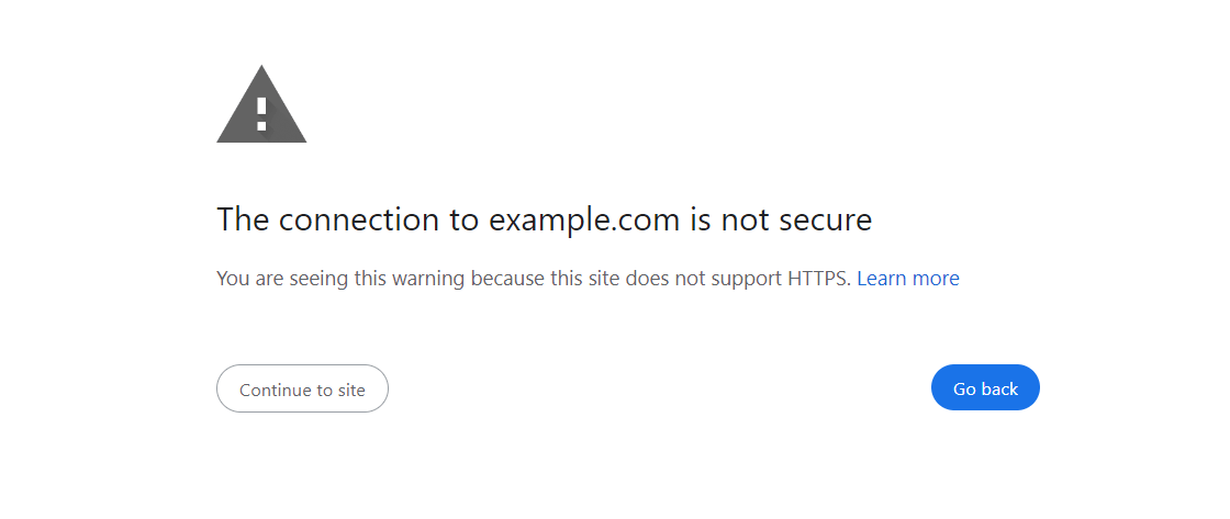 HTTPS-Only Mode interstitial Warnings