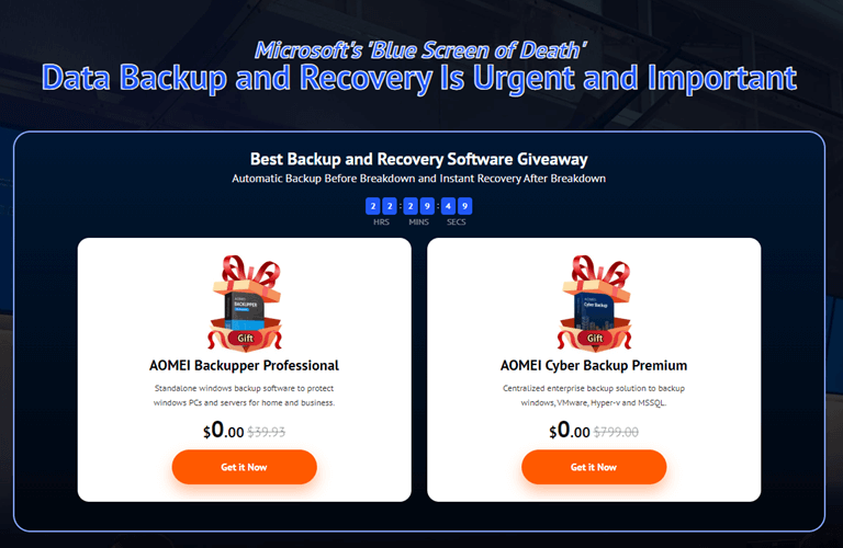 AOMEI Backup & Recovery Software Giveaway