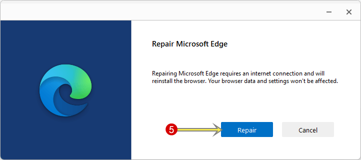 Repair Microsoft Edge