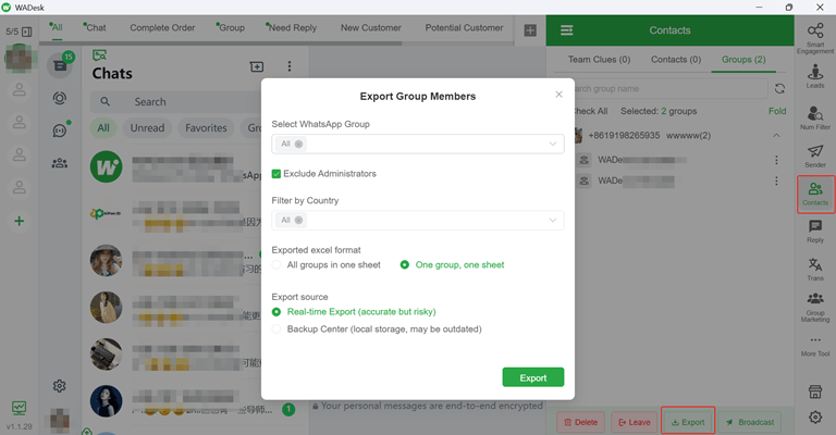 Export Group Members