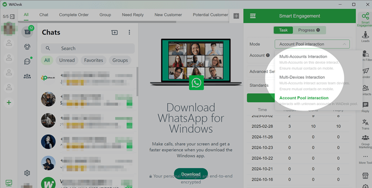 Old Account Leading New Account For WhatsApp Warmer