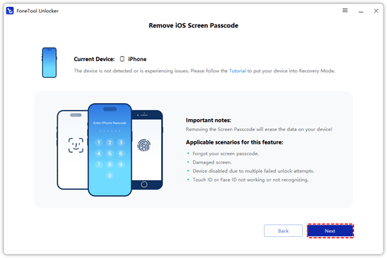 Click Next from Fonetool