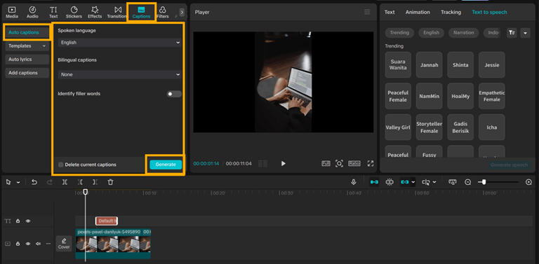 Add Subtitles or Visuals