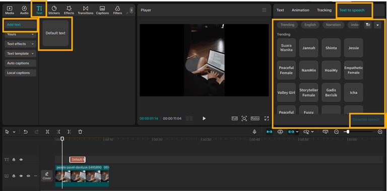 Add Text-to-Speech Narration