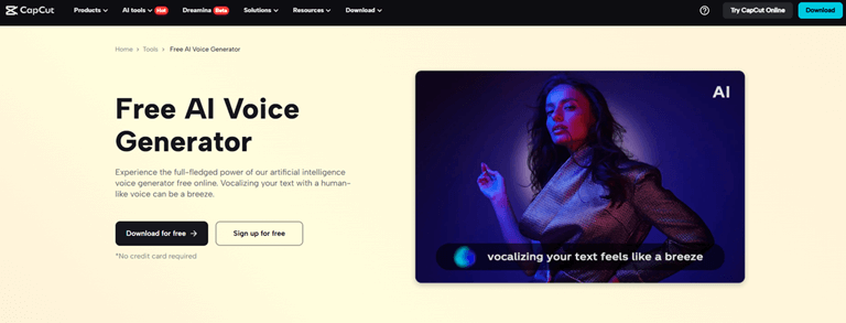 CapCut AI Voice Generator
