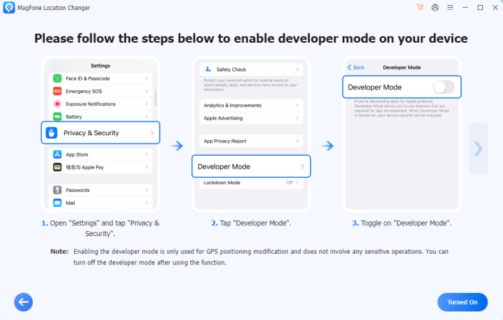 Enable Developer options