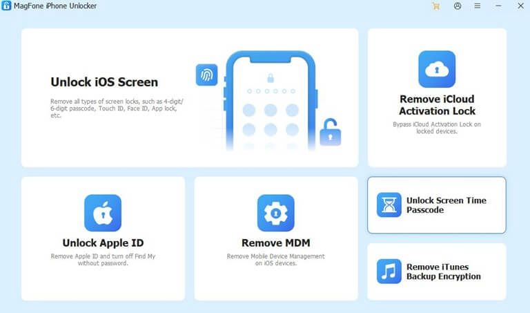 Magfone iPhone Unlocker main UI