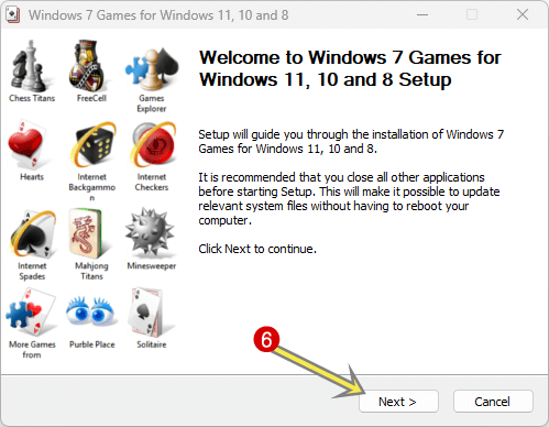 click on the Next button to continue