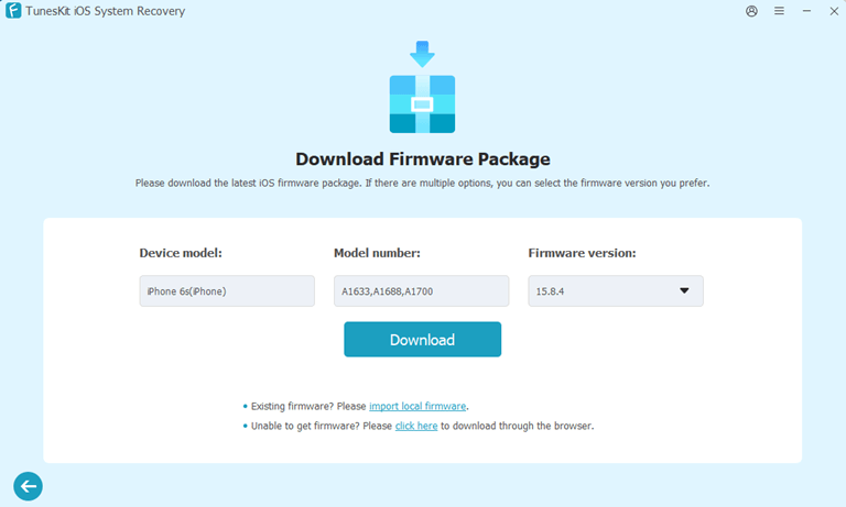 download the firmware package