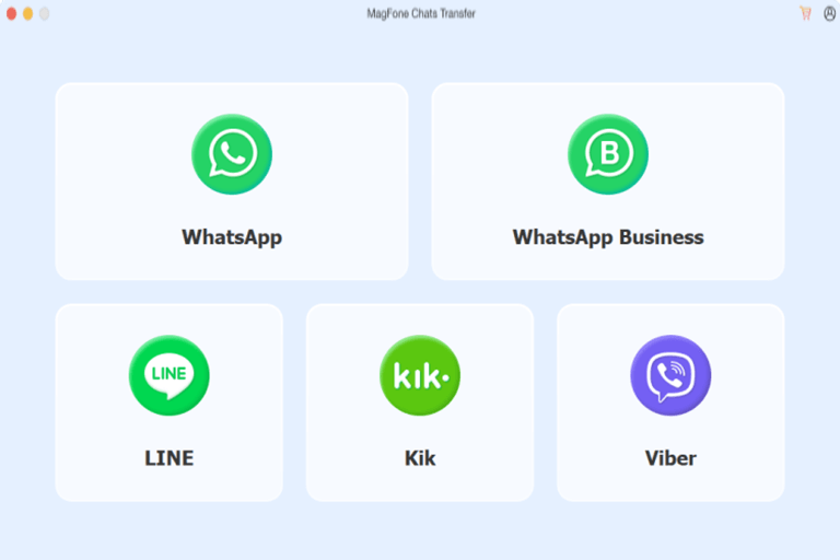 Launch the Magfone and choose WhatsApp