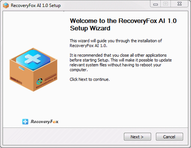 RecoveryFox Installation Interface